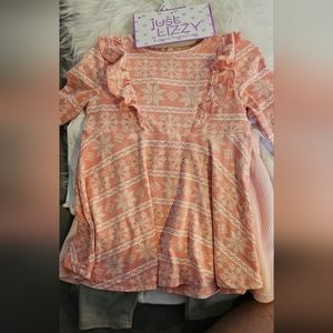 NWT Just Lizzy 5 piece fashion set 6/9mos, 2 shirts, 2 pants